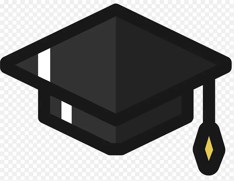 黑边矢量卡通学士帽PNG图片素材下载_图片编号yvazaxzq-免抠素材网