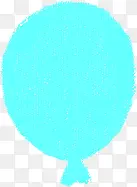 蓝色唯美气球手绘