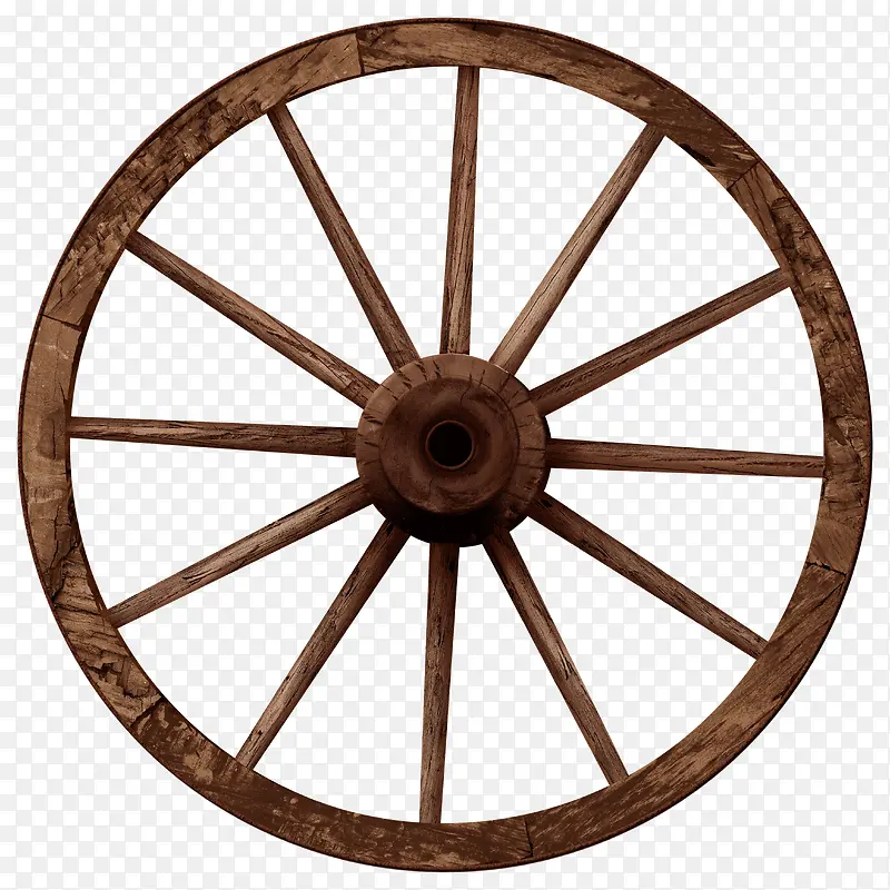 古代马车木质轮子