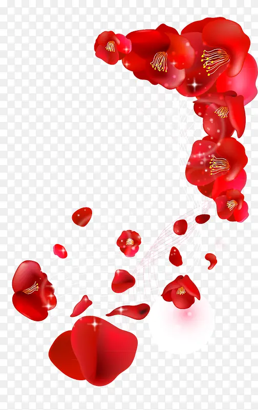 守护红色鲜花