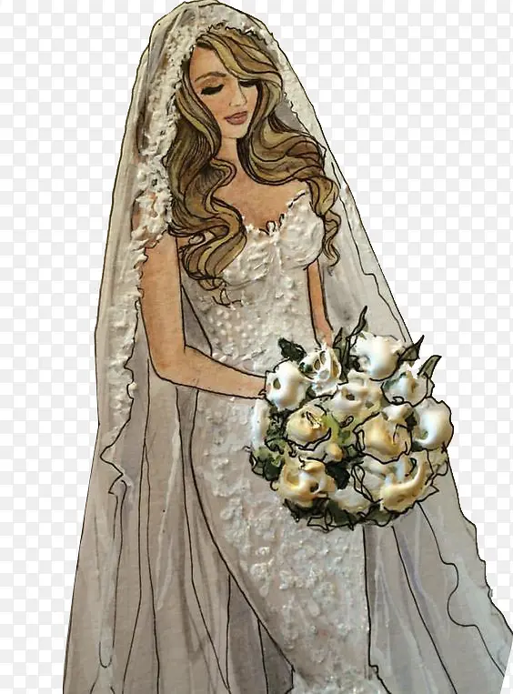 穿婚纱的新娘子