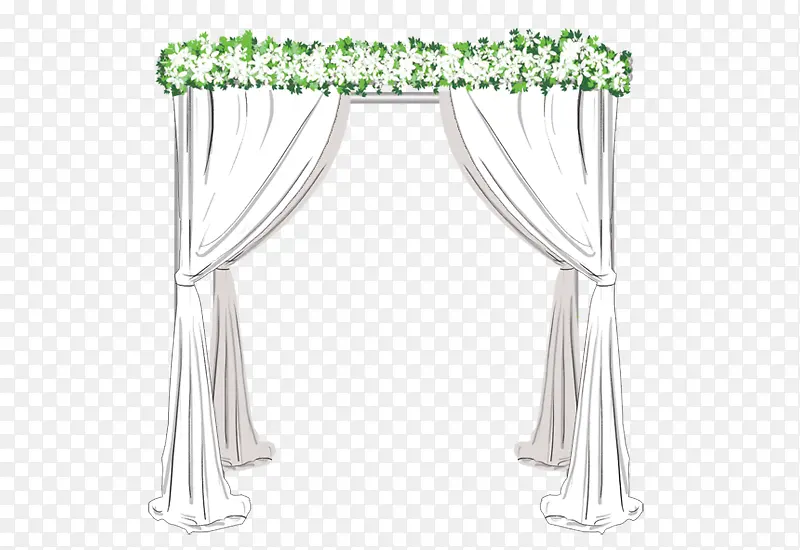 婚礼白色拱门设计素材