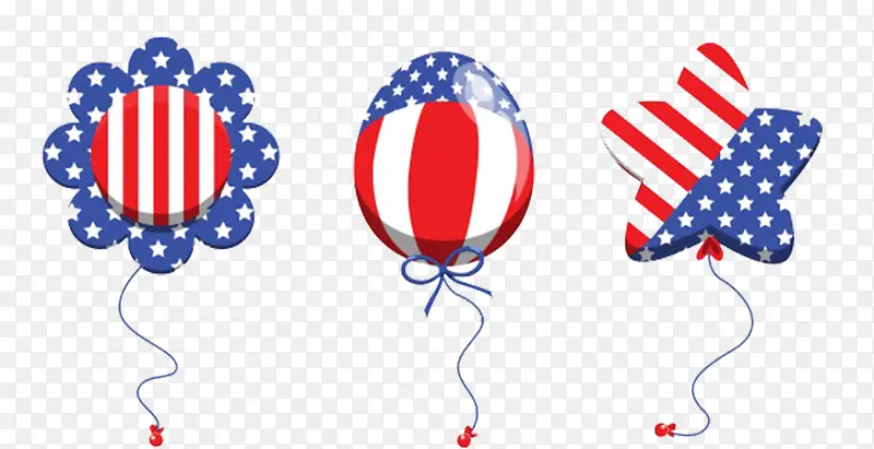 卡通美国气球形状国旗