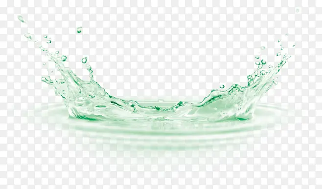 现代绿色打水波纹效果