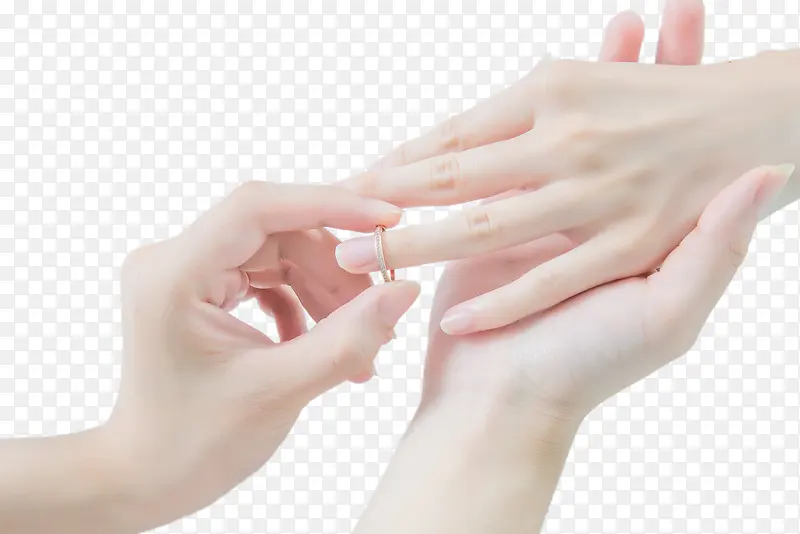 求婚戴戒指素材