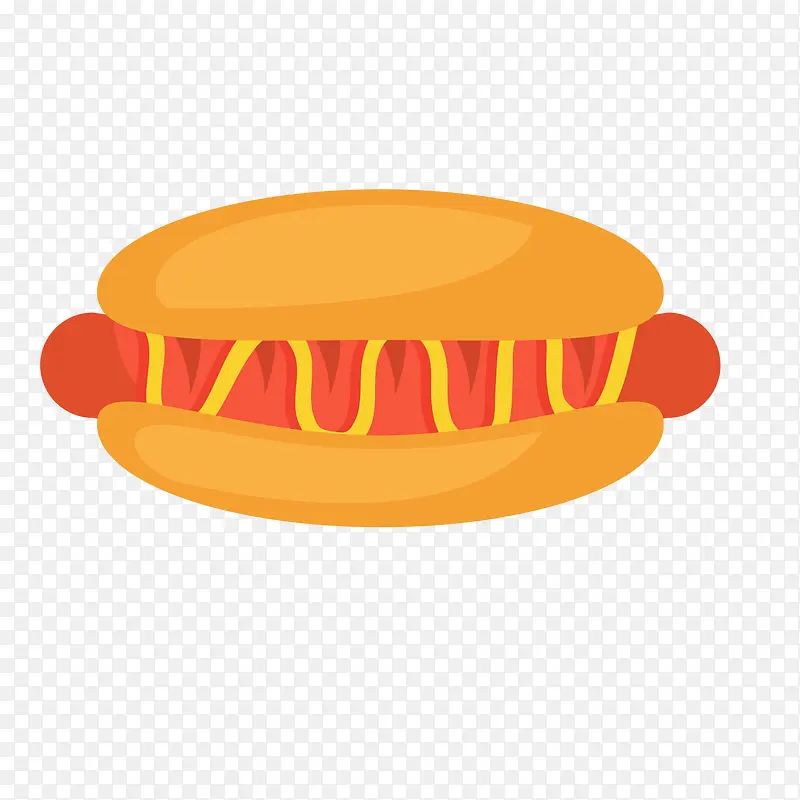 热狗面包食物设计矢量图