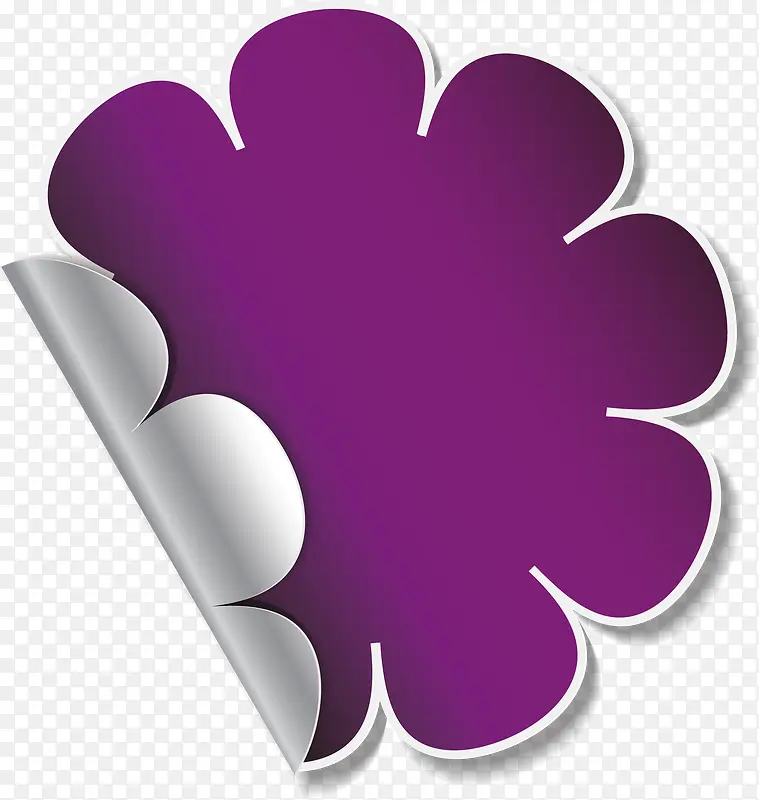 紫色创意卷角