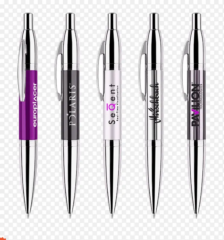 紫色系列5支圆珠笔