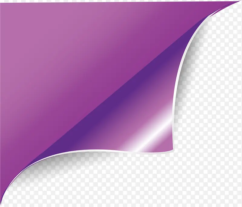 紫色卷角元素