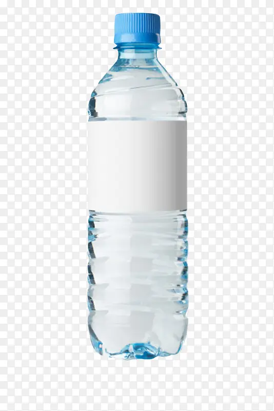 透明解渴带贴纸的塑料瓶饮用水实