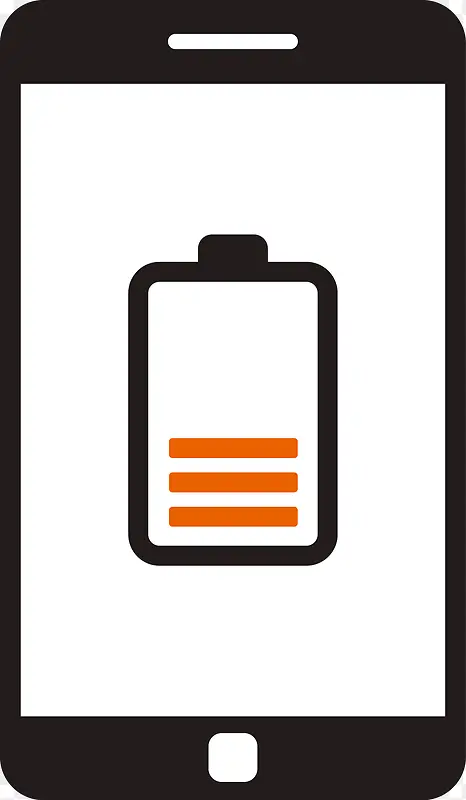 手机充电电池标志素材图