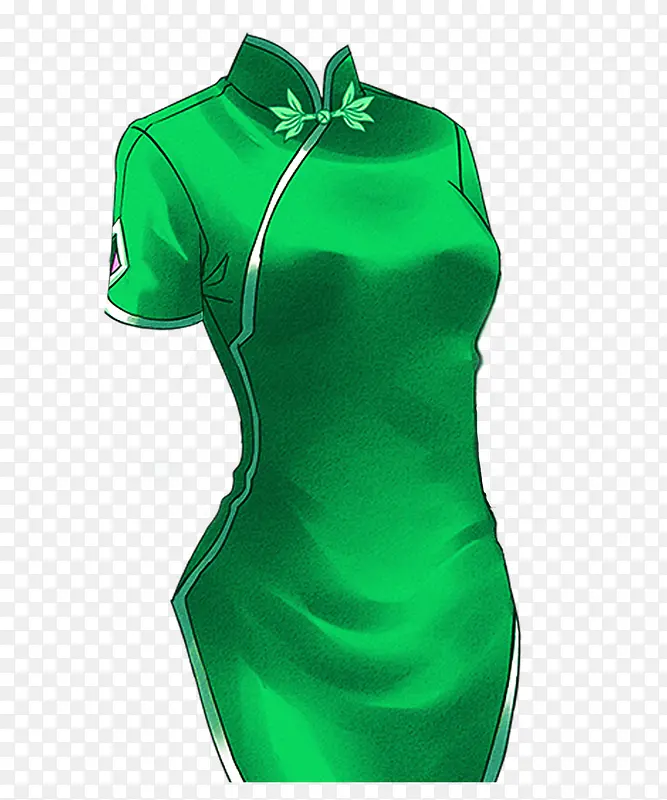 绿色旗袍