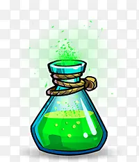 绿色药水瓶子卡通游戏