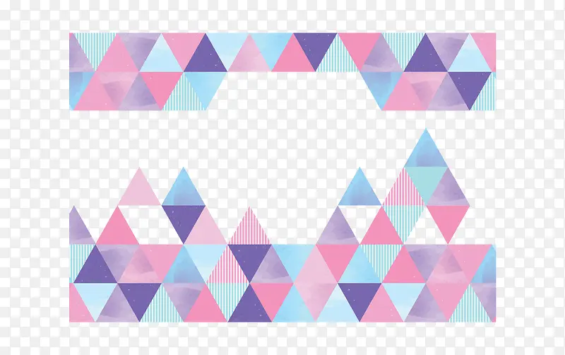 粉紫色三角形花纹