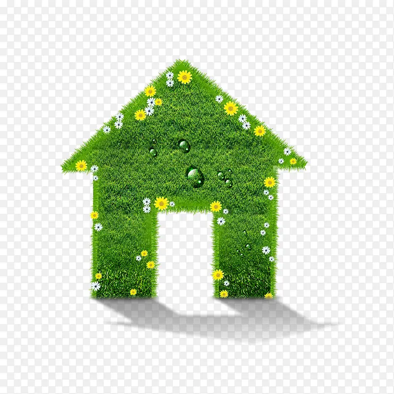 绿色植物小房子