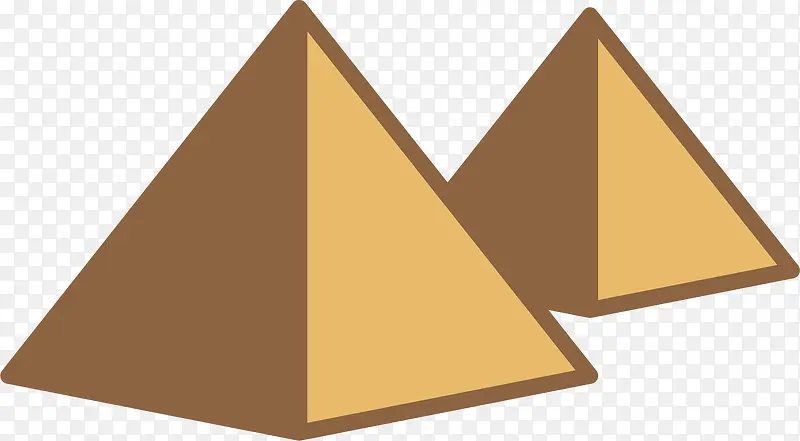 三角锥矢量卡通金字塔