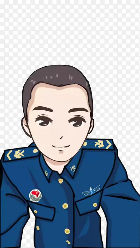 帅气的空军卡通图