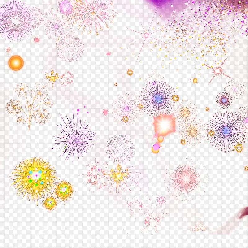 紫色梦幻礼花