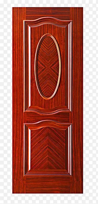 光滑的棕色中式木门