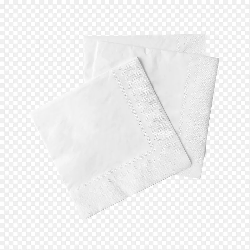 三张折成正方形的白色吸油纸