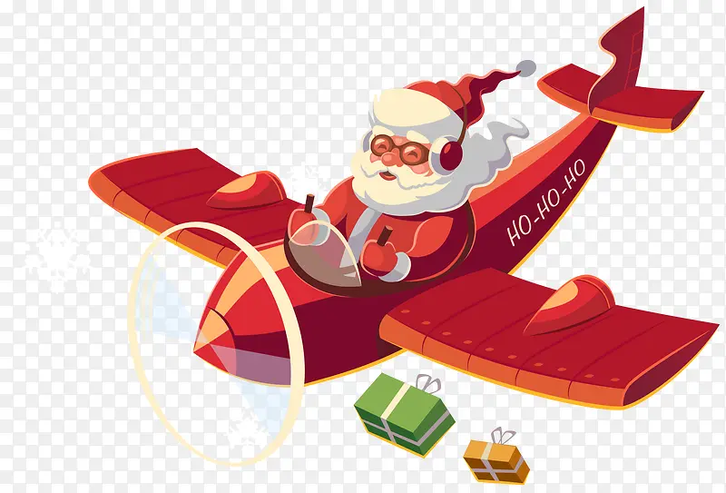 开飞机的圣诞老人