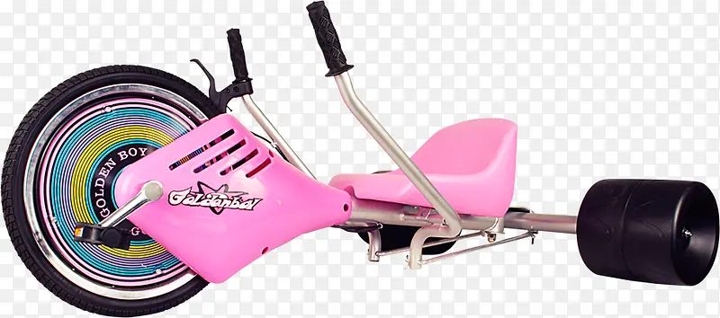 健身运动器材粉红色的单车