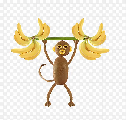 猴子举香蕉