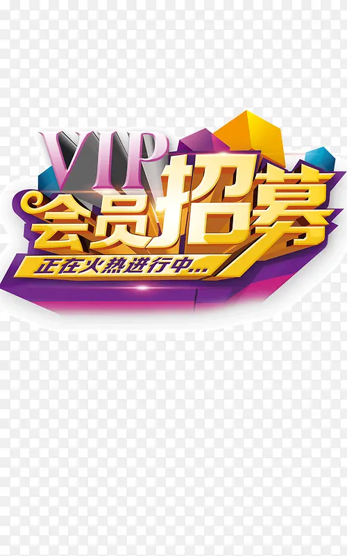 vip立体会员招募字体