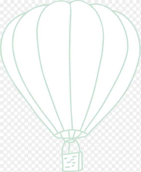 矢量线描热气球
