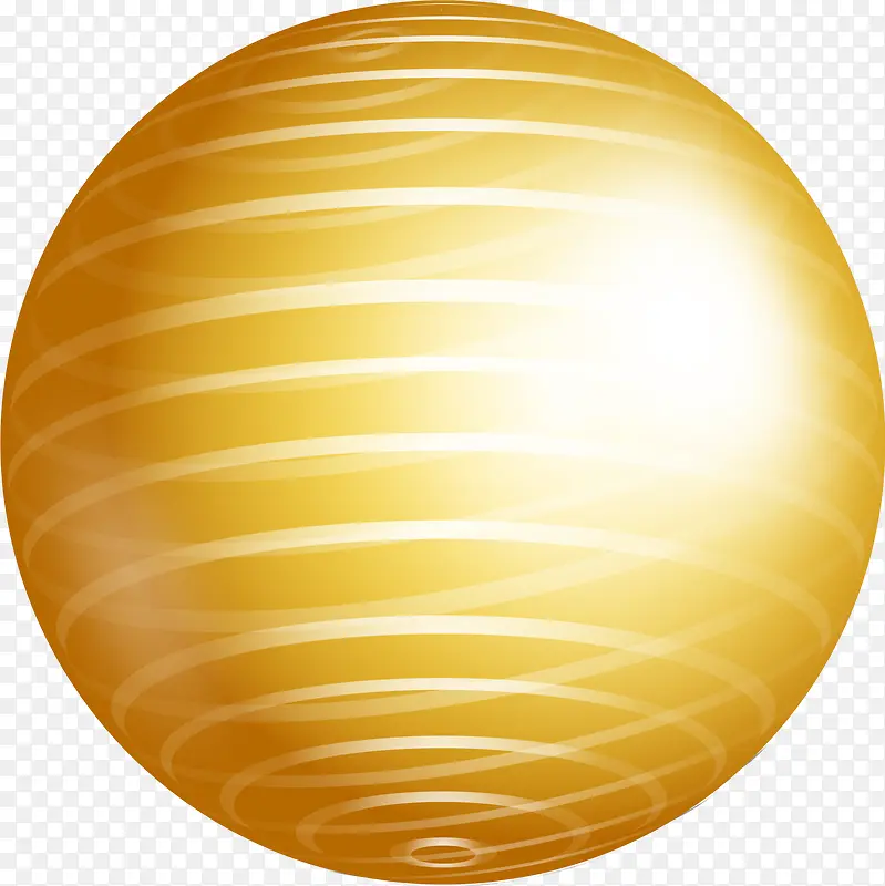 金色线条圆球