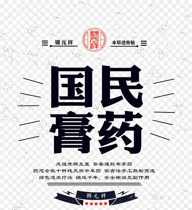 国民膏药宣传海报