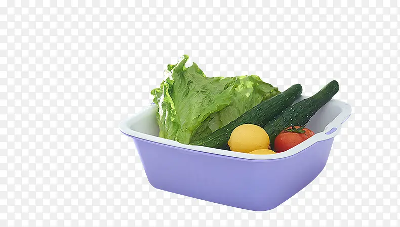 紫色洗菜塑料篮子