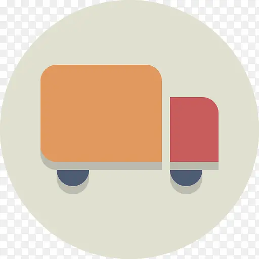 送货航运运输卡车圆形图标