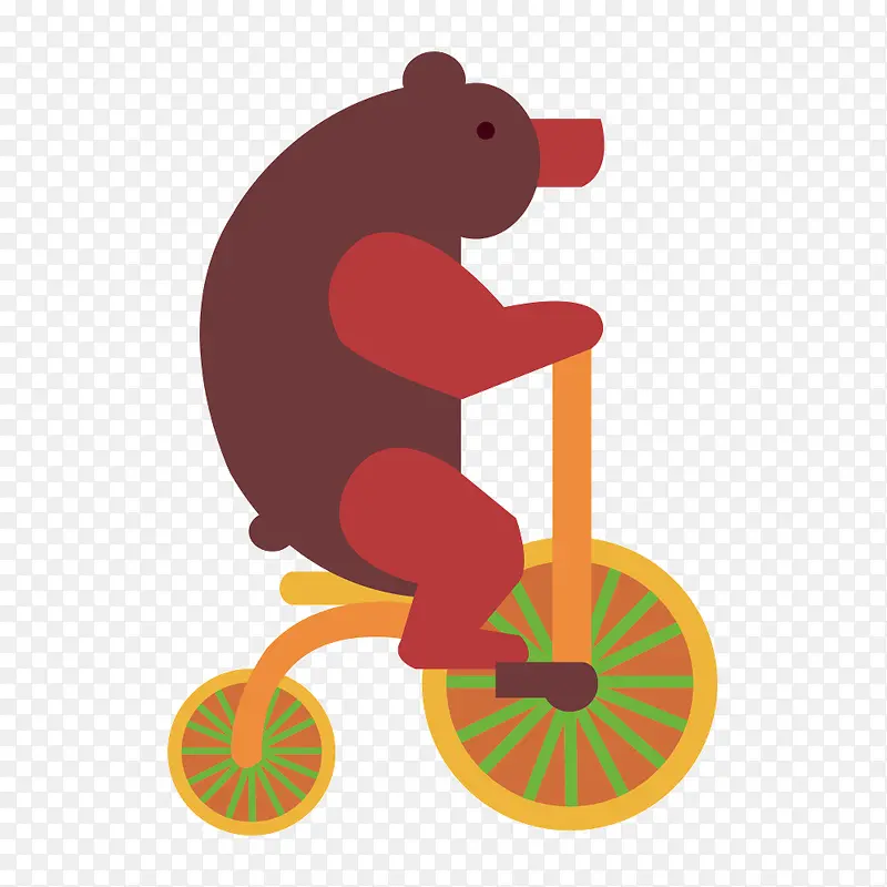 骑自行车的小熊