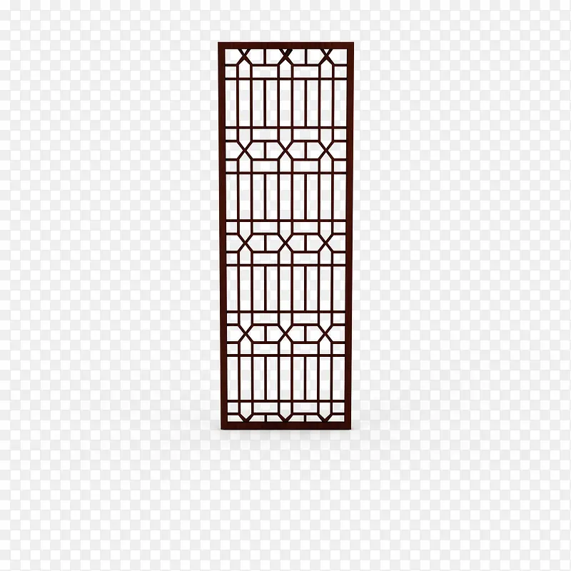 规则花纹长形古典中式花窗