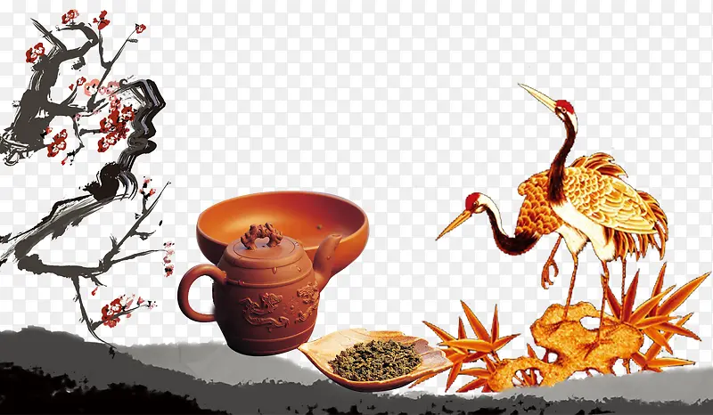 中国茶道文化背景素材