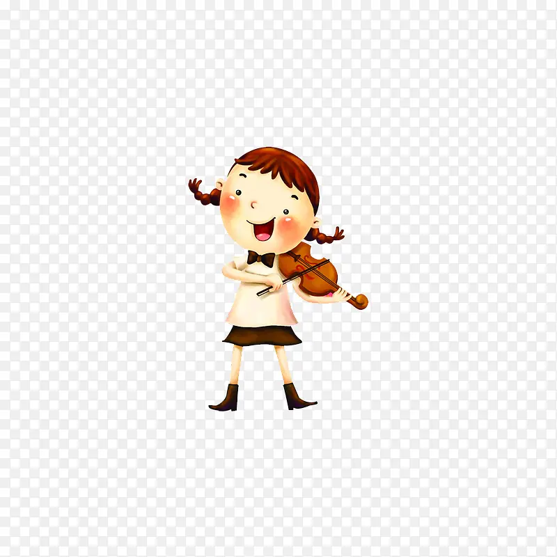 矢量 拉提琴的小女孩儿