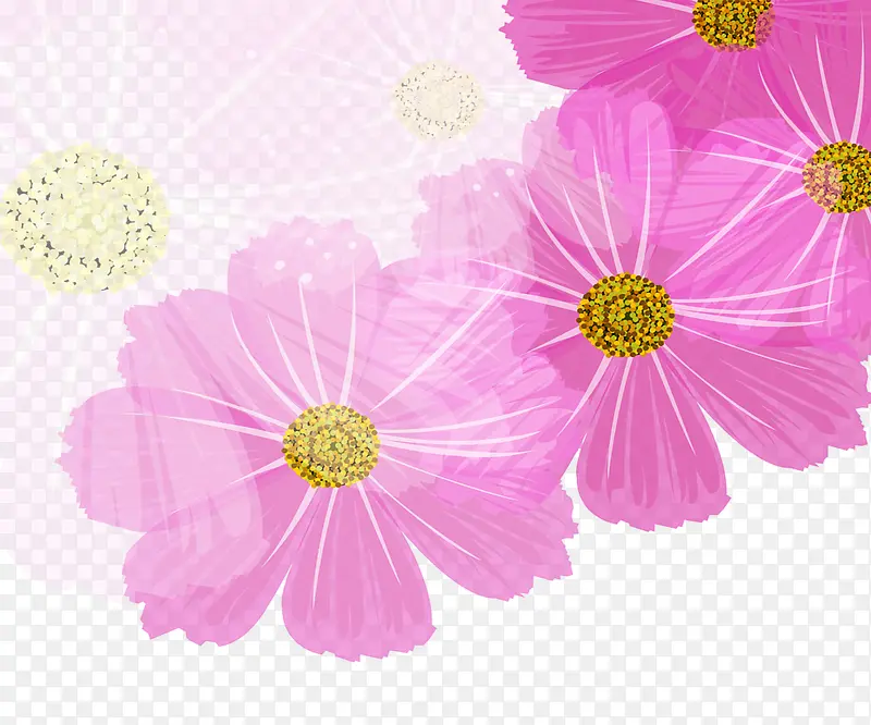 粉色简单花朵素材