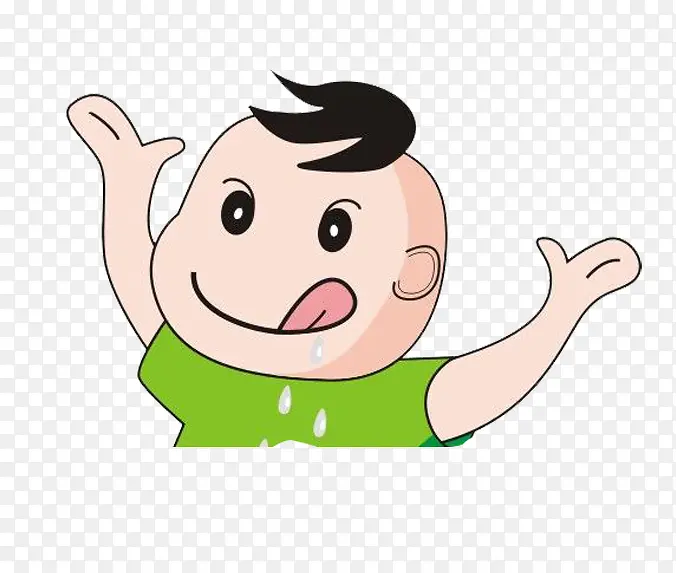 绿色小孩儿美味表情