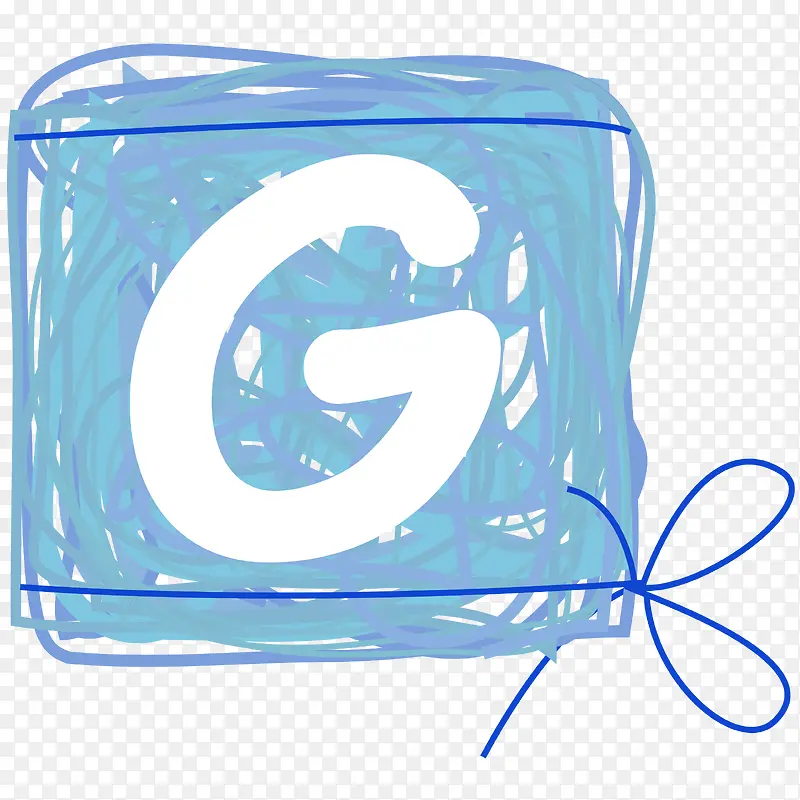 卡通手绘圆圈字母G