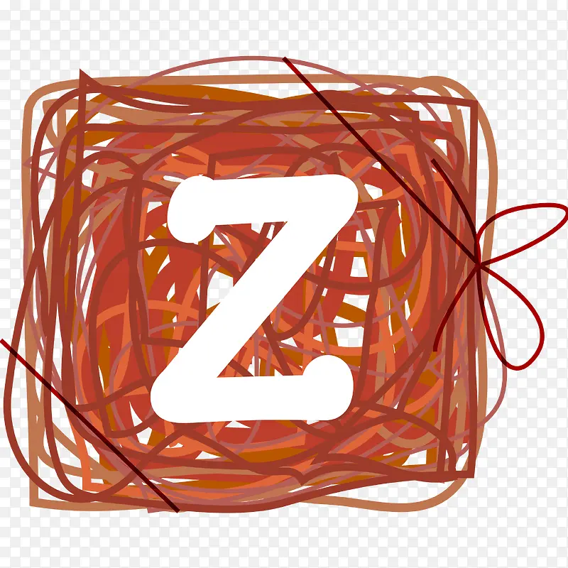 卡通手绘圆圈字母Z