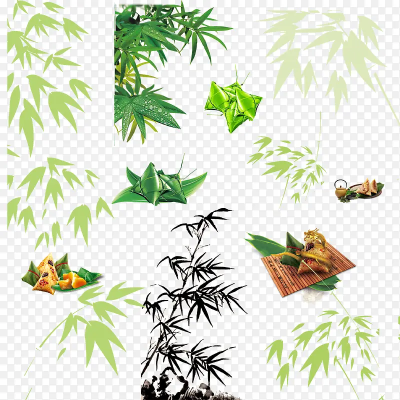 竹叶 粽子图片