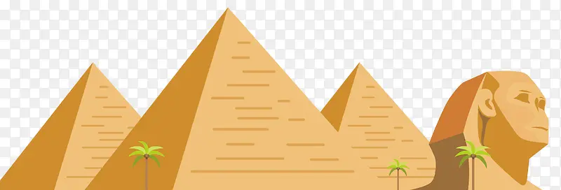 卡通立体埃及金字塔