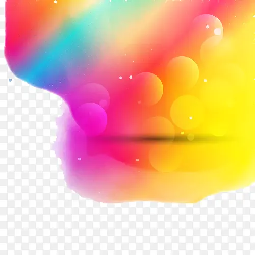 彩虹光泼墨矢量元素