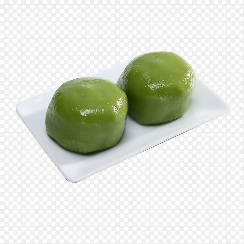 寒食节绿色两颗青团