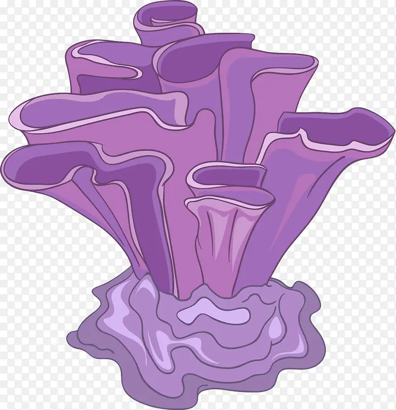 手绘紫色珊瑚