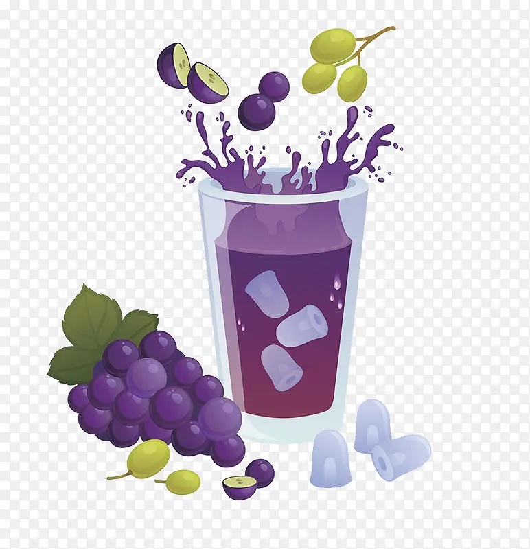 葡萄汁插画