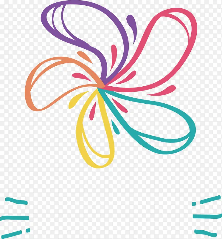 卡通SPA养生花朵图标矢量素材