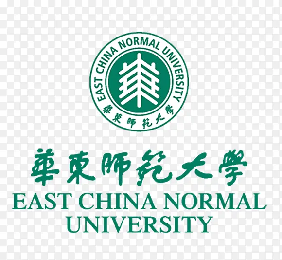 华东师范大学绿色logo