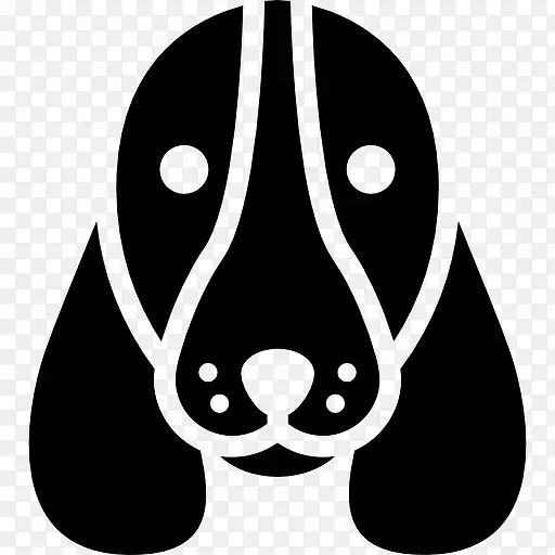 巴吉度猎犬的狗的头图标